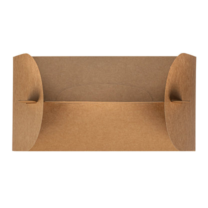 Bio Tek Kraft Paper Gable Box / Take Out Container - Greaseproof, with Window - 9 1/2" x 5" x 5" - 100 count box