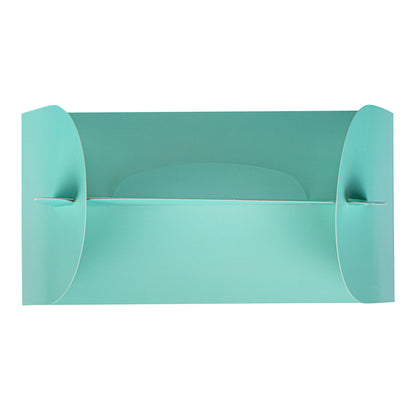 Bio Tek Turquoise Paper Gable Box / Take Out Container - with Window - 9 1/2" x 5" x 5" - 100 count box
