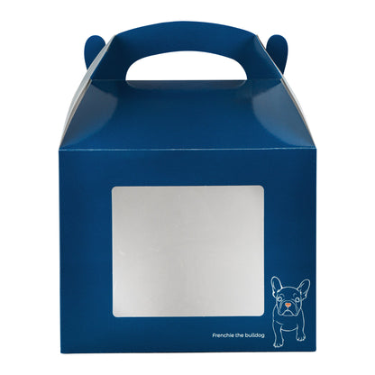 Bio Tek Frenchie Paper Gable Box / Take Out Container - with Window - 10" x 7" x 8" - 25 count box