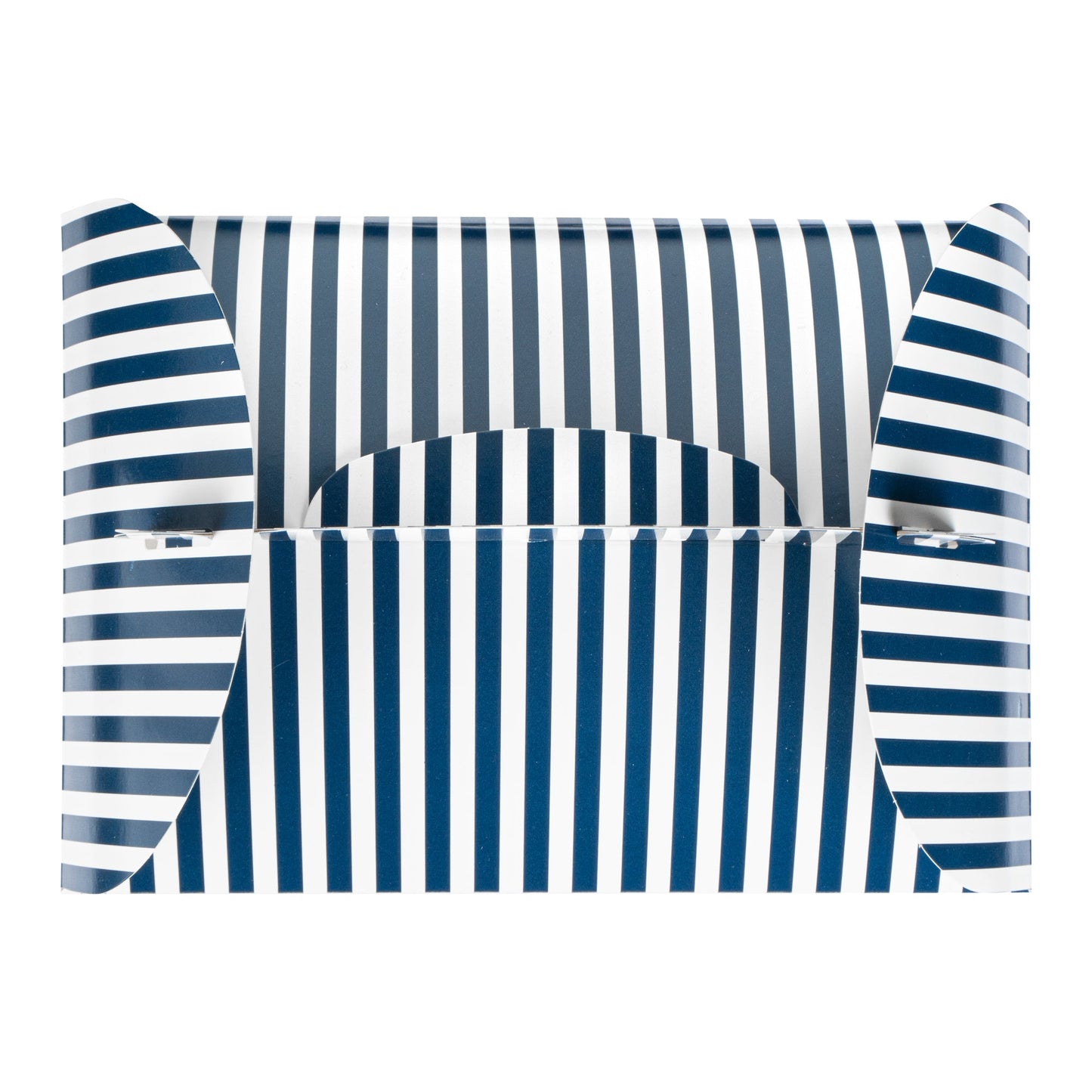 Bio Tek Blue and White Stripe Paper Gable Box / Take Out Container - with Window - 10" x 7" x 8" - 100 count box