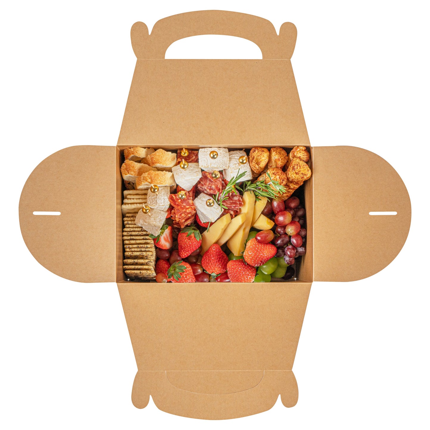 Bio Tek Kraft Paper Gable Box / Take Out Container - Greaseproof, with Window - 10" x 7" x 8" - 25 count box