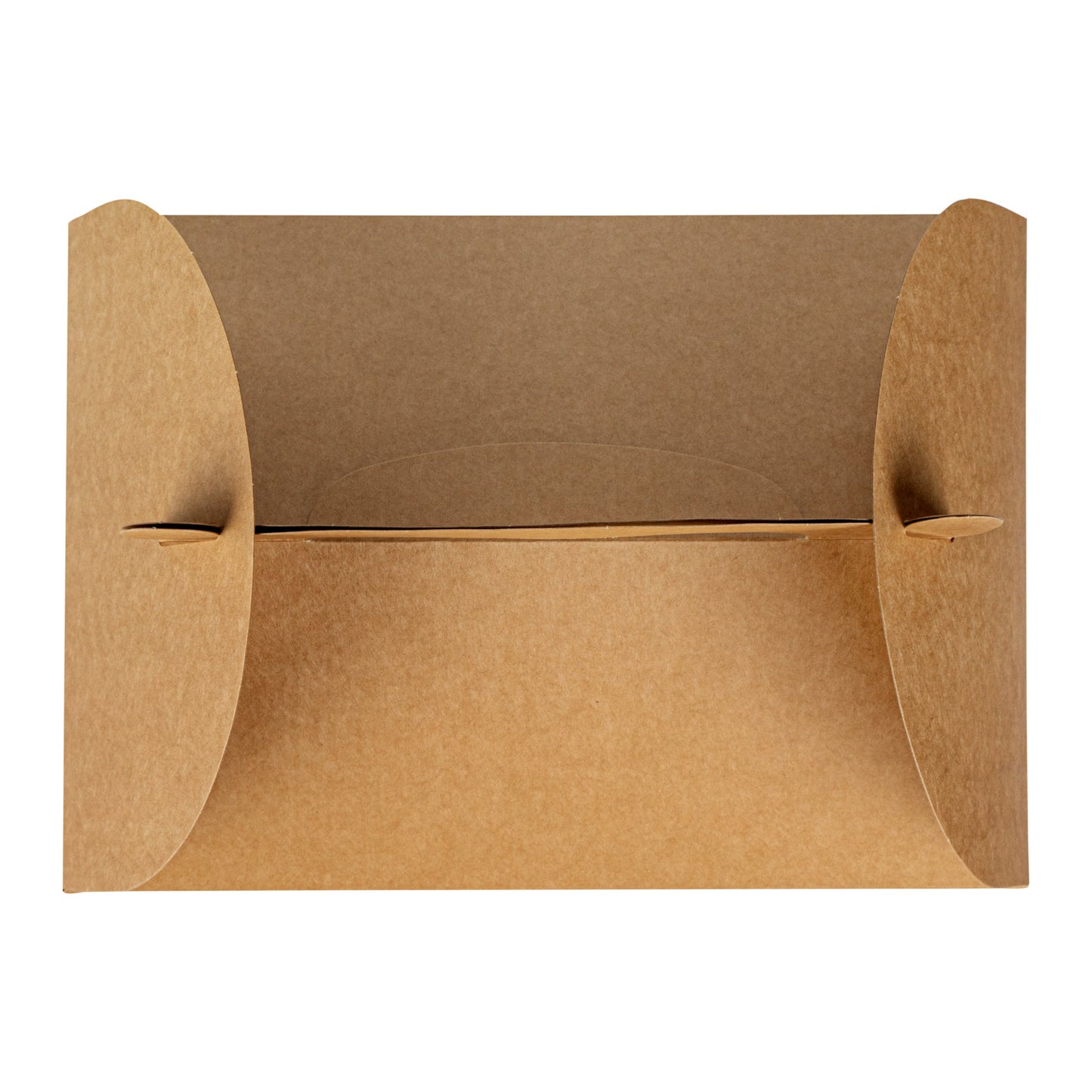 Bio Tek Kraft Paper Gable Box / Take Out Container - Greaseproof, with Window - 10" x 7" x 8" - 25 count box