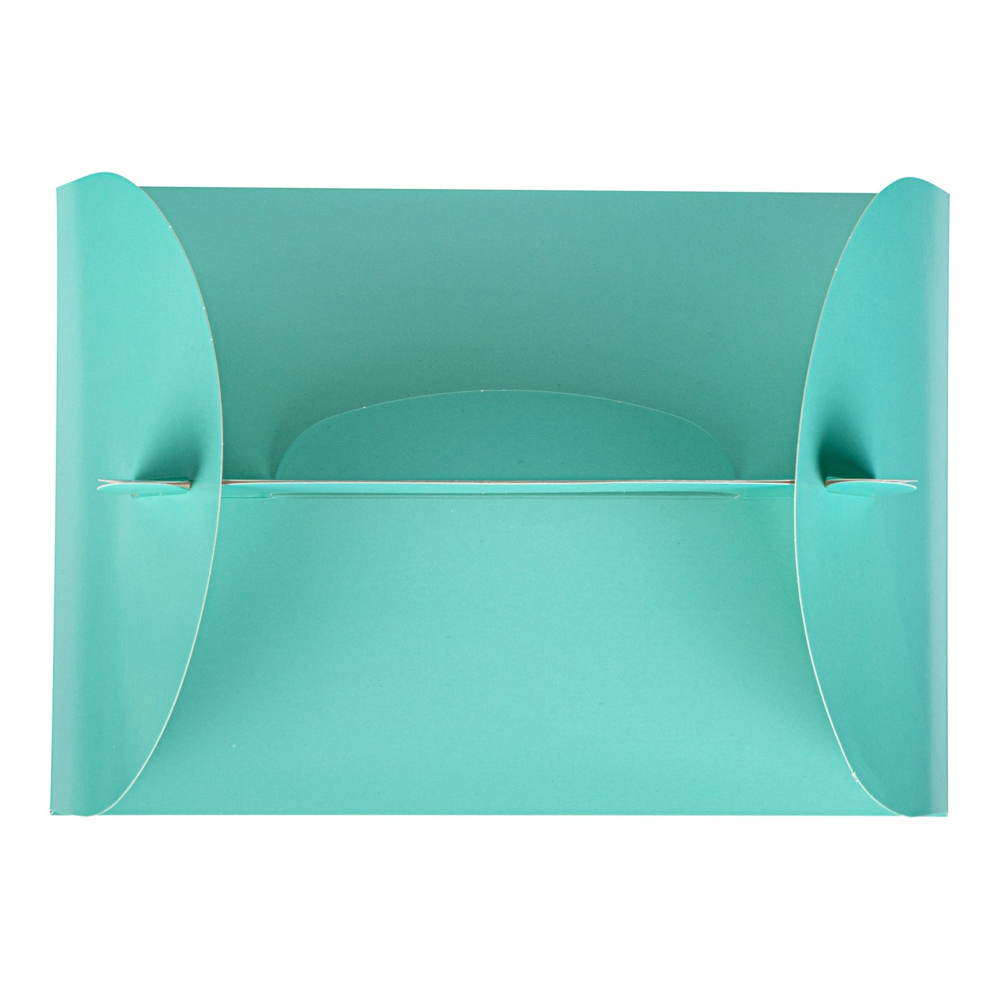 Bio Tek Turquoise Paper Gable Box / Take Out Container - Grease-Resistant, with Window - 10" x 7" x 8" - 100 count box