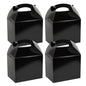 Bio Tek Black Paper Gable Box / Take Out Container - Greaseproof - 10" x 7" x 8" - 100 count box