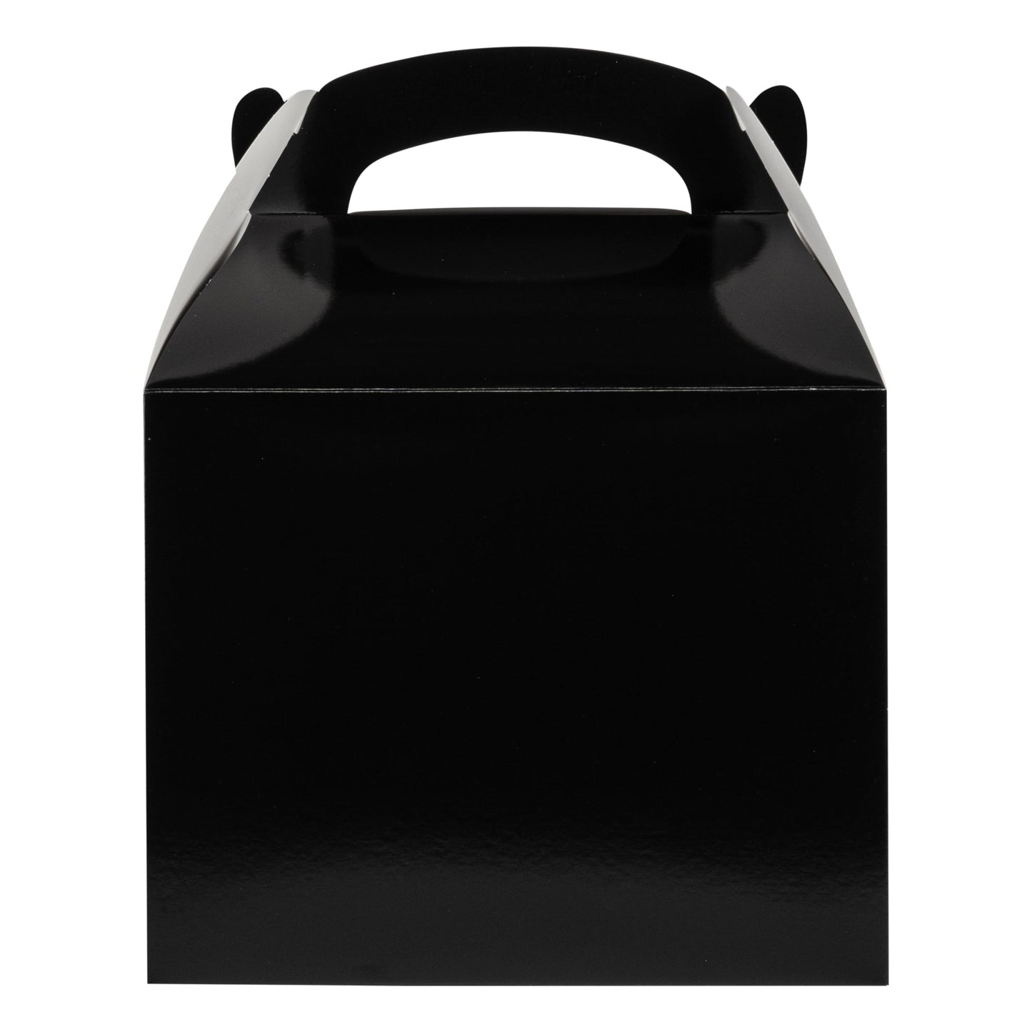 Bio Tek Black Paper Gable Box / Take Out Container - Greaseproof - 10" x 7" x 8" - 100 count box