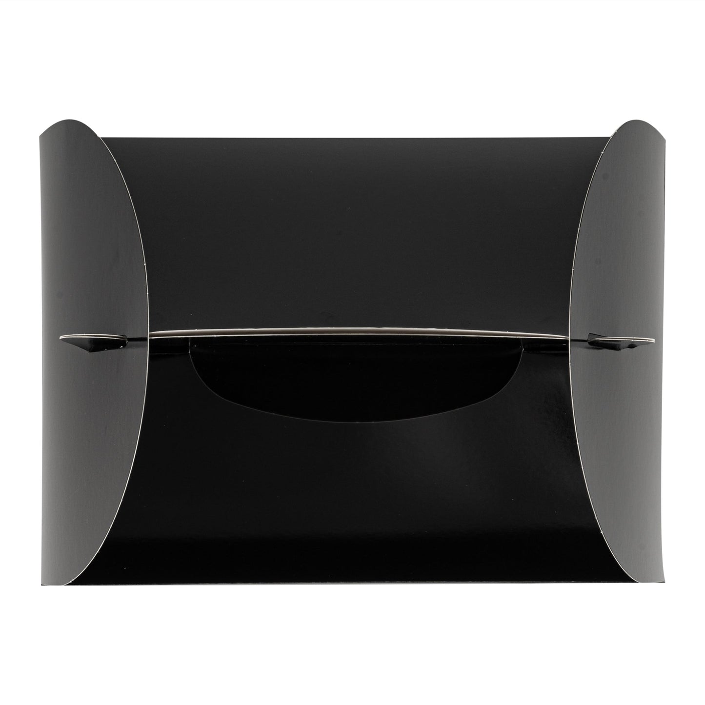Bio Tek Black Paper Gable Box / Take Out Container - Greaseproof - 10" x 7" x 8" - 100 count box