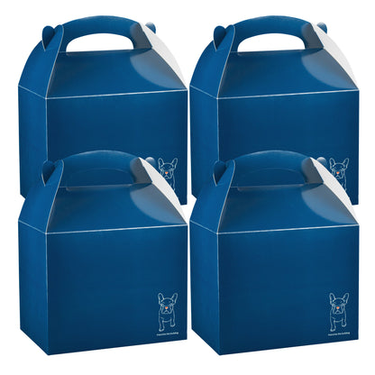 Bio Tek Frenchie Paper Gable Box / Take Out Container - Compostable - 10" x 7" x 8" - 100 count box