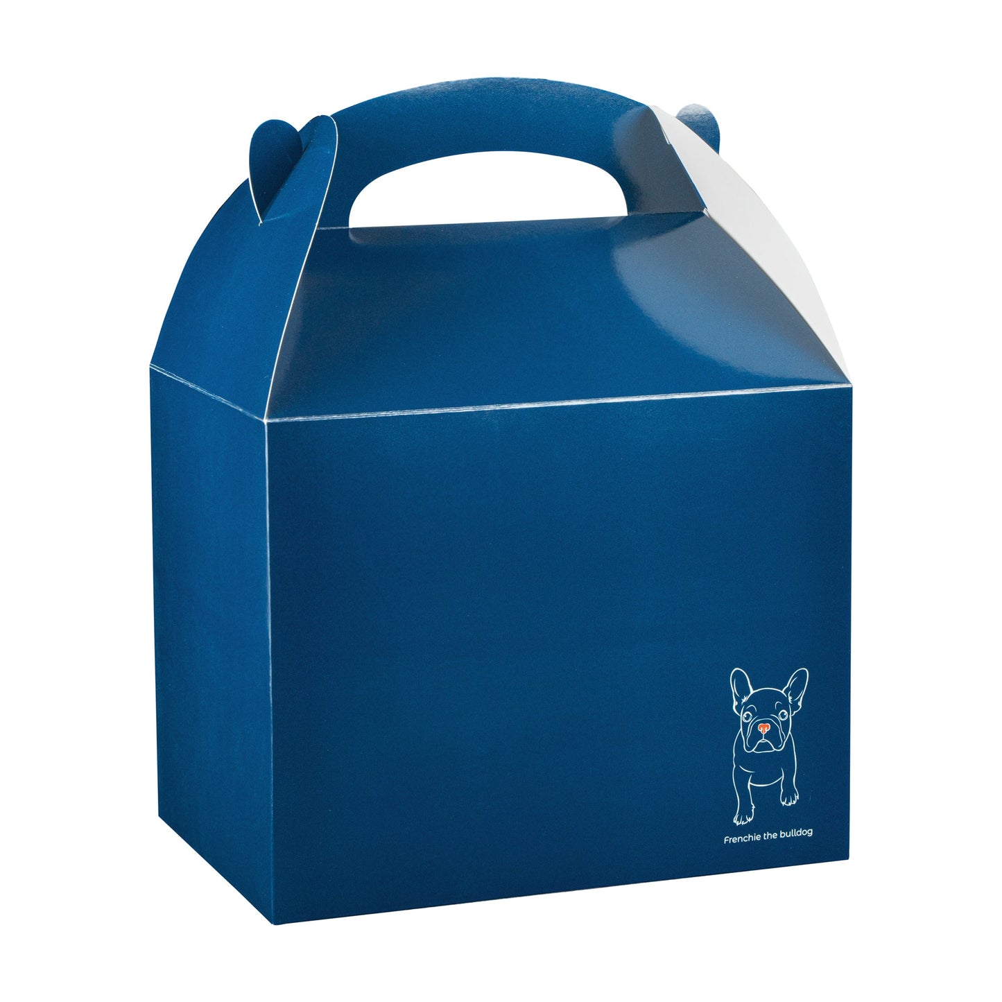 Bio Tek Frenchie Paper Gable Box / Take Out Container - Compostable - 10" x 7" x 8" - 100 count box