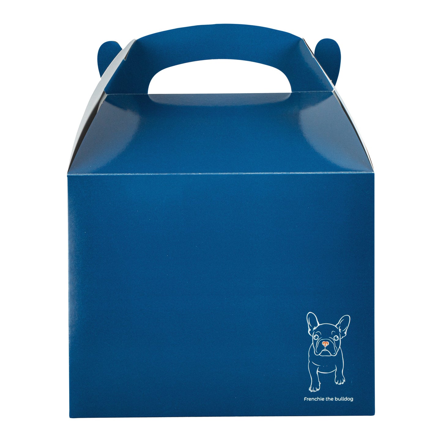 Bio Tek Frenchie Paper Gable Box / Take Out Container - Compostable - 10" x 7" x 8" - 100 count box