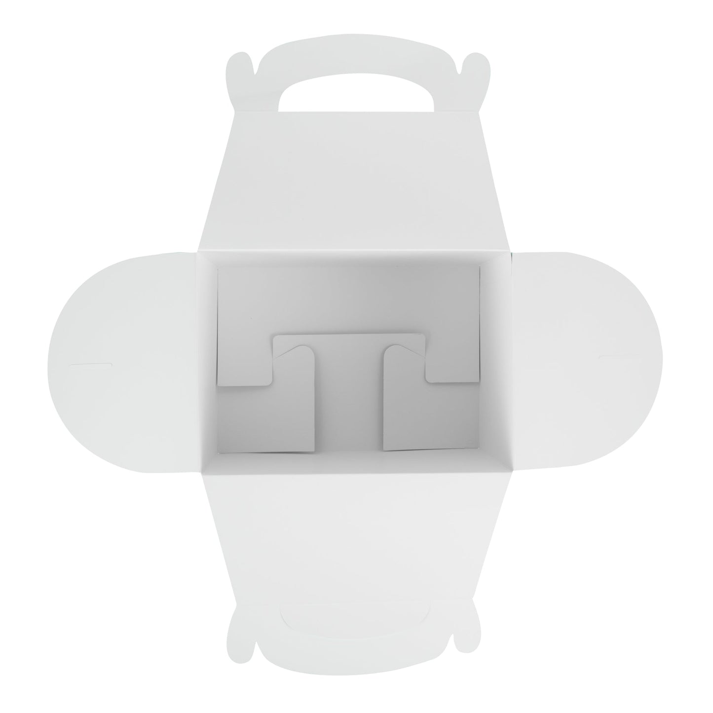 Bio Tek Frenchie Paper Gable Box / Take Out Container - Compostable - 10" x 7" x 8" - 100 count box