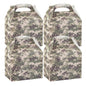 Bio Tek Camouflage Paper Gable Box / Take Out Container - Compostable - 10" x 7" x 8" - 25 count box