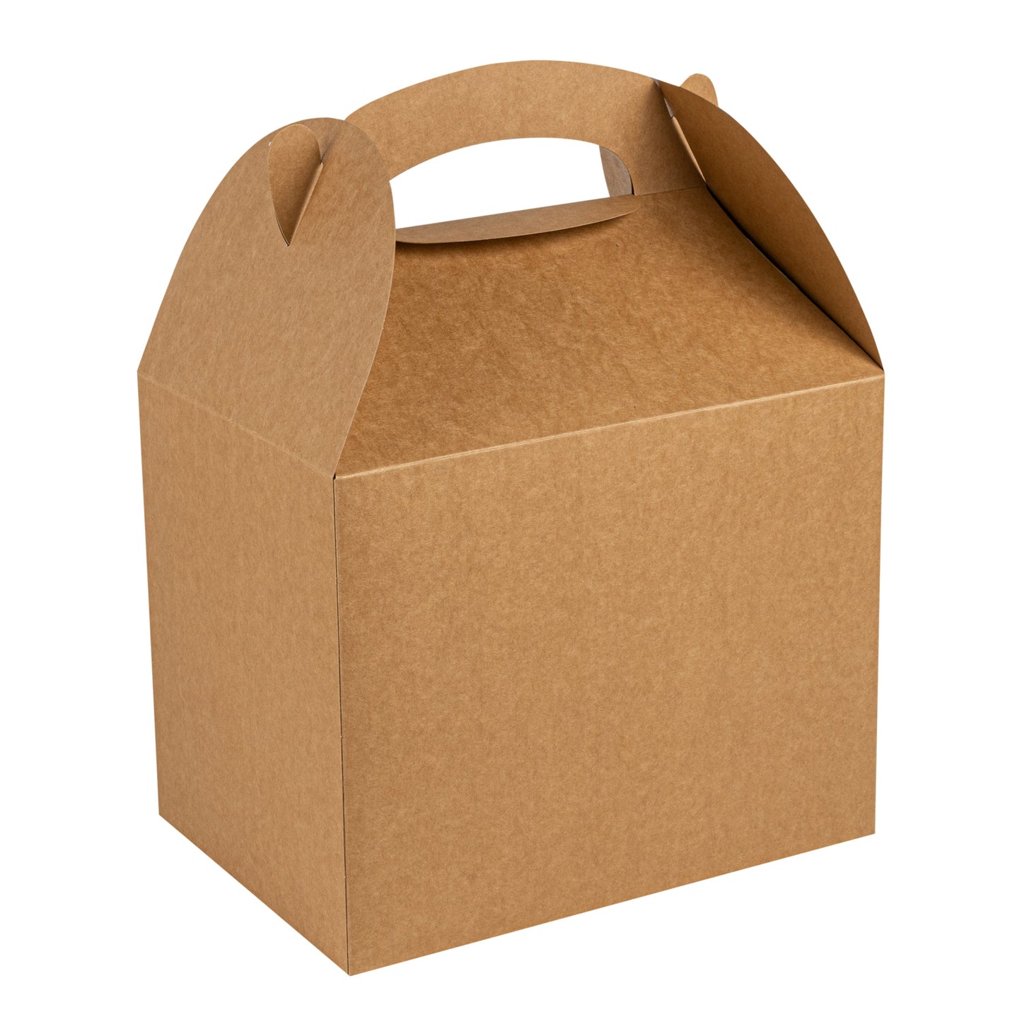 Bio Tek Kraft Paper Gable Box / Take Out Container - Greaseproof - 10" x 7" x 8" - 25 count box