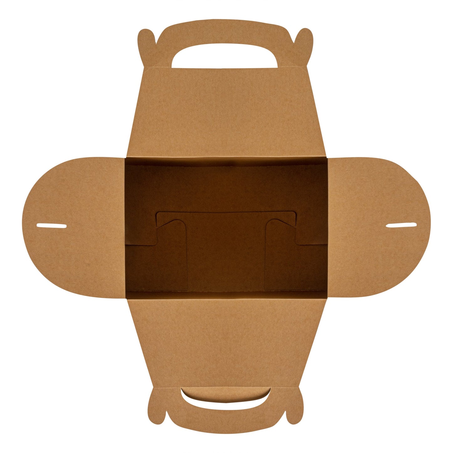 Bio Tek Kraft Paper Gable Box / Take Out Container - Greaseproof - 10" x 7" x 8" - 25 count box