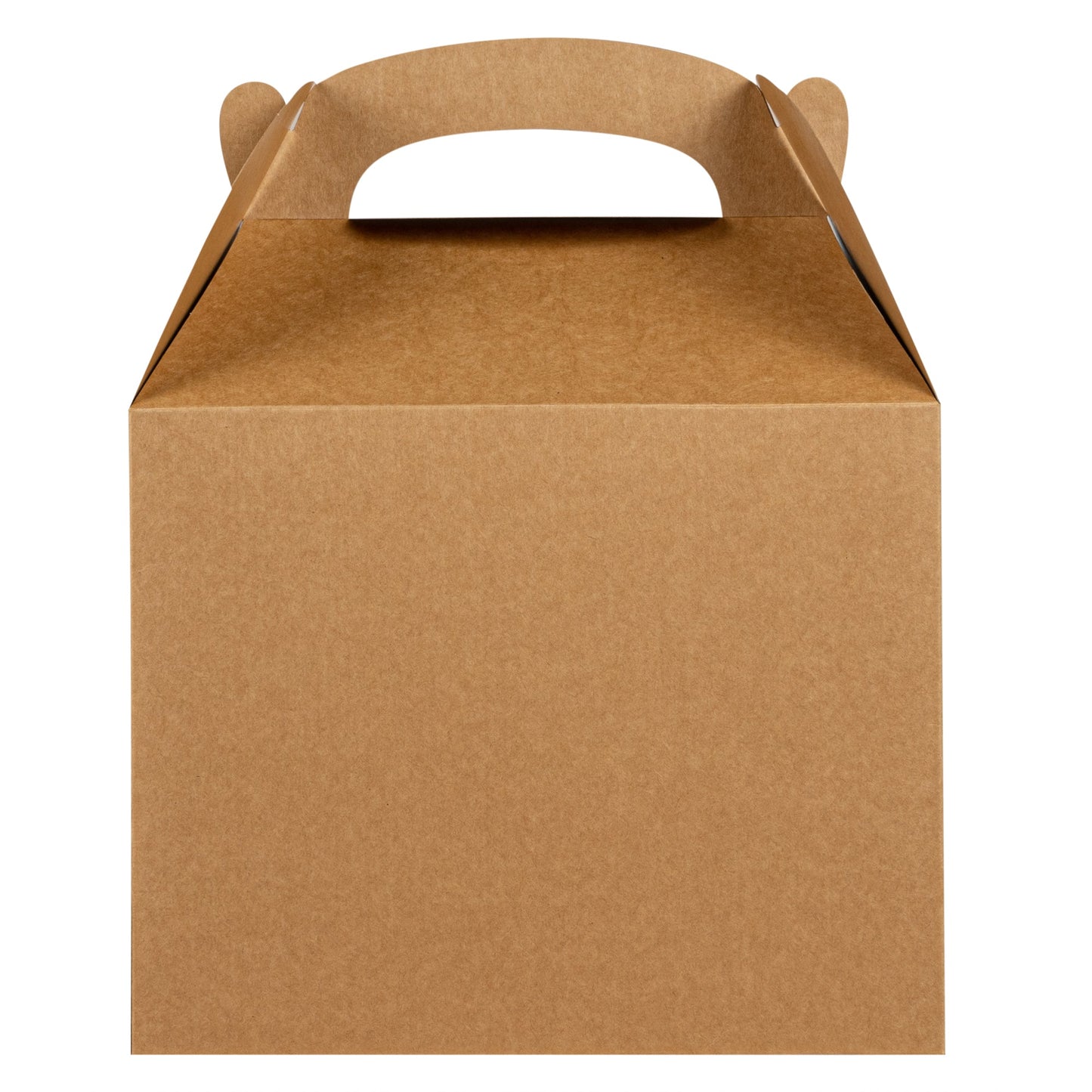 Bio Tek Kraft Paper Gable Box / Take Out Container - Greaseproof - 10" x 7" x 8" - 100 count box
