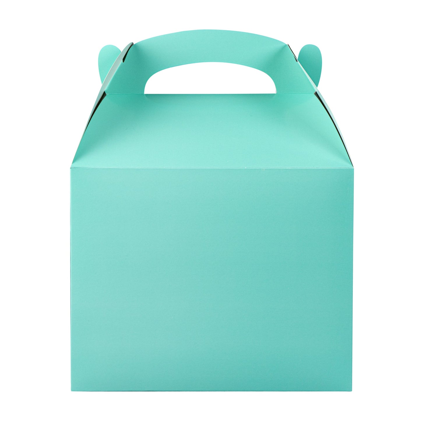 Bio Tek Turquoise Paper Gable Box / Take Out Container - Compostable - 10" x 7" x 8" - 25 count box