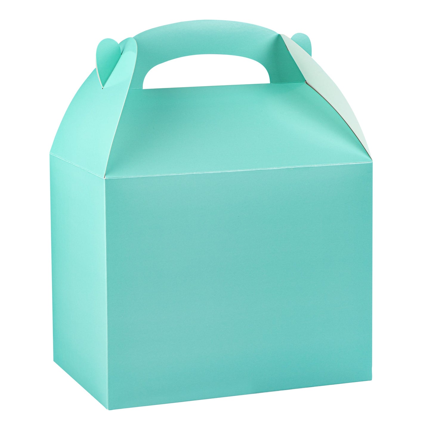 Bio Tek Turquoise Paper Gable Box / Take Out Container - Compostable - 10" x 7" x 8" - 100 count box