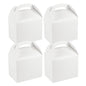 Bio Tek White Paper Gable Box / Take Out Container - Greaseproof - 10" x 7" x 8" - 100 count box
