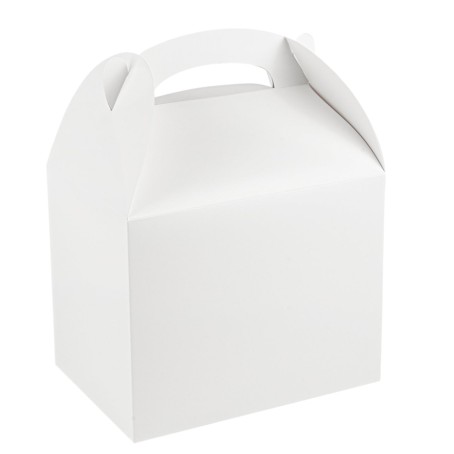 Bio Tek White Paper Gable Box / Take Out Container - Greaseproof - 10" x 7" x 8" - 25 count box