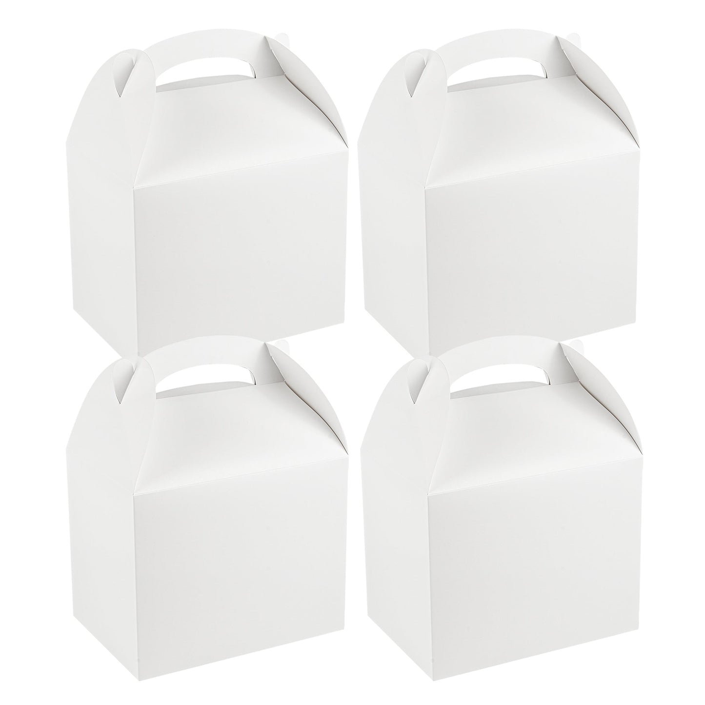 Bio Tek White Paper Gable Box / Take Out Container - Greaseproof - 10" x 7" x 8" - 25 count box