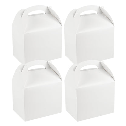 Bio Tek White Paper Gable Box / Take Out Container - Greaseproof - 10" x 7" x 8" - 25 count box