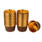 Panificio 3.5 oz Round Brown Foil Paper Baking Cup - Lids Available - 2 3/4" x 2 3/4" x 1 1/2" - 50 count box