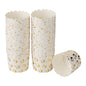 Panificio 4.5 oz White Paper Scalloped Baking Cup - Gold Unicorns - 2 3/4" x 2 3/4" x 2" - 50 count box