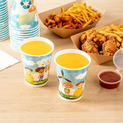 RW Kids 12 oz Paper Drinking Cup - 3 1/2" x 3 1/2" x 4 1/4" - 50 count box