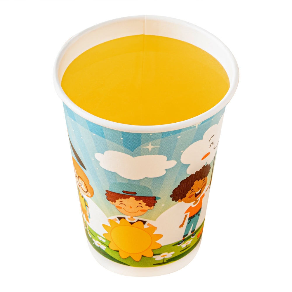 RW Kids 12 oz Paper Drinking Cup - 3 1/2" x 3 1/2" x 4 1/4" - 50 count box