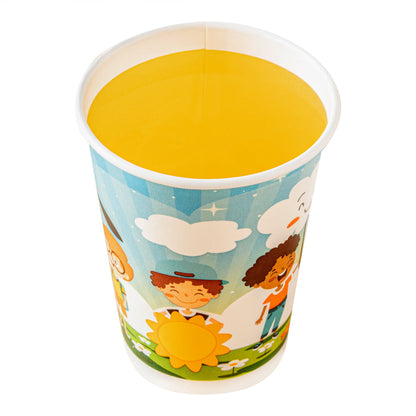RW Kids 12 oz Paper Drinking Cup - 3 1/2" x 3 1/2" x 4 1/4" - 50 count box