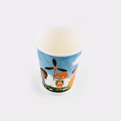 RW Kids 12 oz Paper Drinking Cup - 3 1/2" x 3 1/2" x 4 1/4" - 50 count box