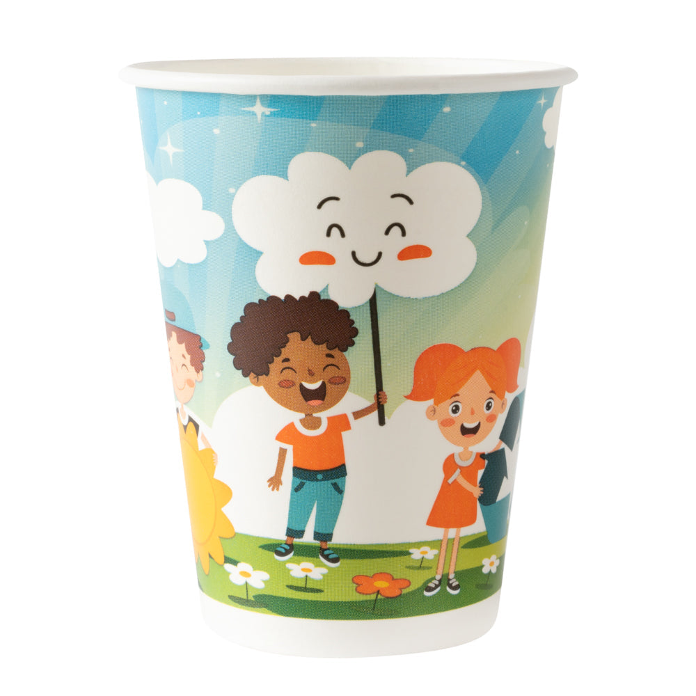 RW Kids 12 oz Paper Drinking Cup - 3 1/2" x 3 1/2" x 4 1/4" - 50 count box