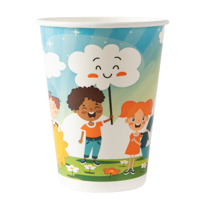 RW Kids 12 oz Paper Drinking Cup - 3 1/2" x 3 1/2" x 4 1/4" - 50 count box