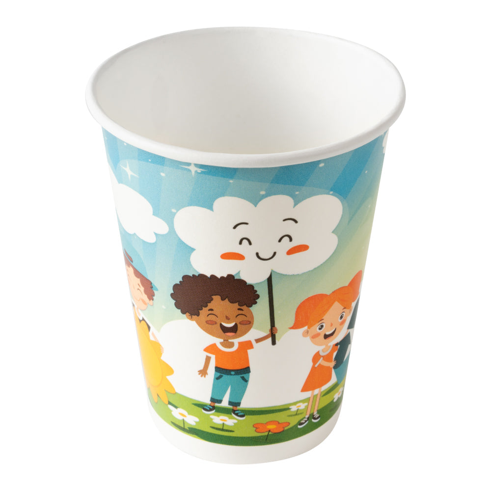 RW Kids 12 oz Paper Drinking Cup - 3 1/2" x 3 1/2" x 4 1/4" - 50 count box