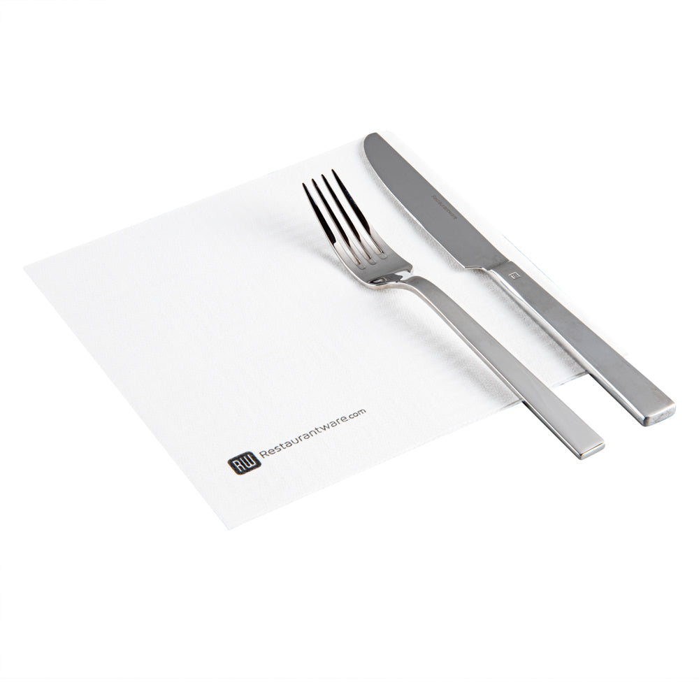 Luxenap Square Greco White Paper Napkin - Air Laid - 15 3/4" x 15 3/4" - 50 count box