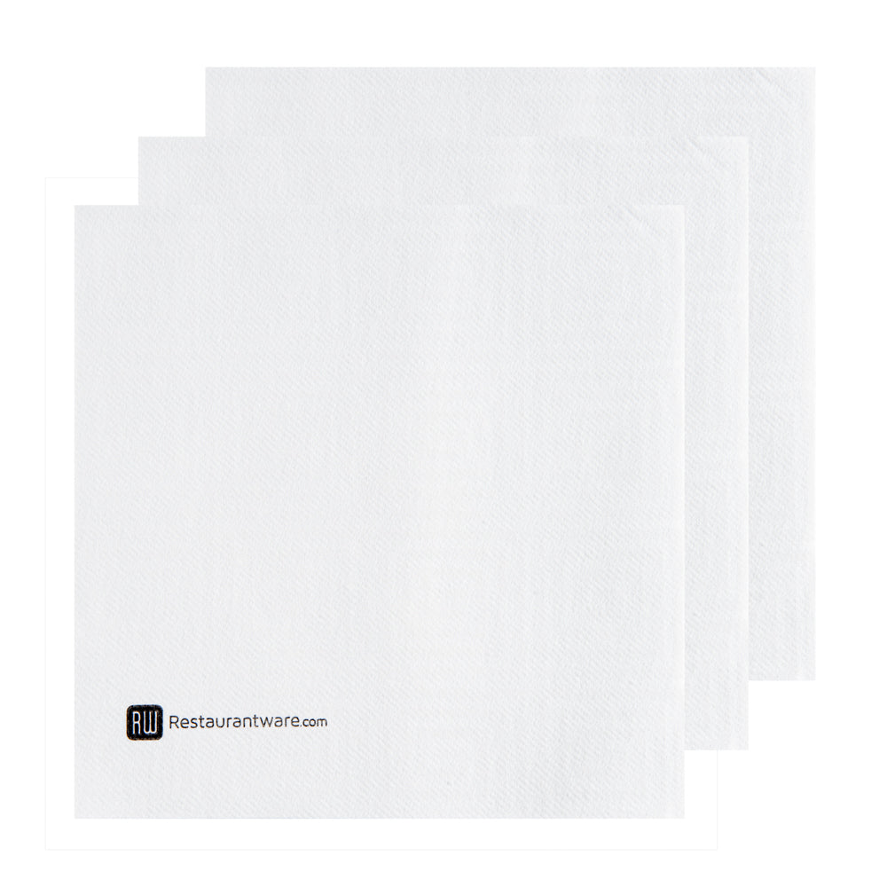 Luxenap Square Greco White Paper Napkin - Air Laid - 15 3/4" x 15 3/4" - 800 count box