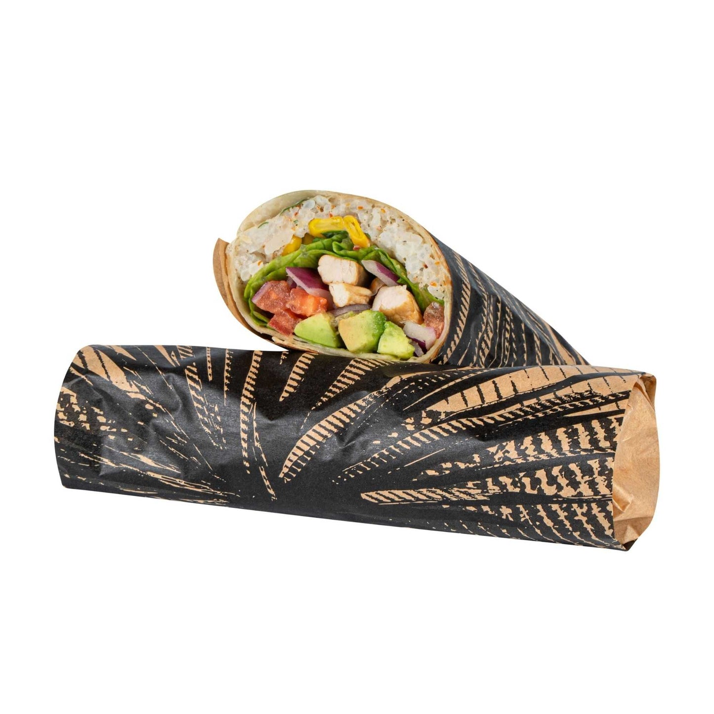 Chef 101 No PFAS Added Kraft Paper Food Wrap and Basket Liner - Mexican Agave, Greaseproof - 12" x 12" - 200 count box