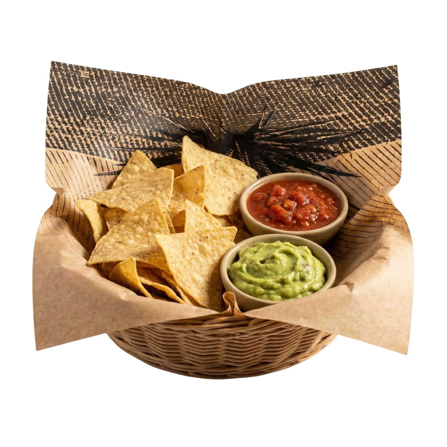 Chef 101 No PFAS Added Kraft Paper Food Wrap and Basket Liner - Mexican Agave, Greaseproof - 12" x 12" - 200 count box