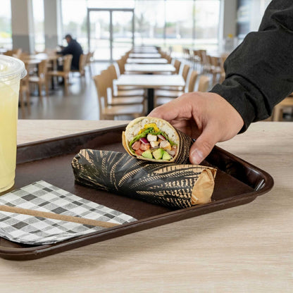 Chef 101 No PFAS Added Kraft Paper Food Wrap and Basket Liner - Mexican Agave, Greaseproof - 12" x 12" - 2000 count box