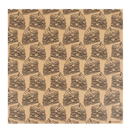 Chef 101 No PFAS Added Kraft Paper Sandwich Wrap and Fry Basket Liner - Triple Decker, Greaseproof - 12" x 12" - 2000 count box