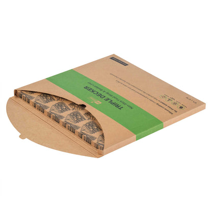 Chef 101 No PFAS Added Kraft Paper Sandwich Wrap and Fry Basket Liner - Triple Decker, Greaseproof - 12" x 12" - 2000 count box