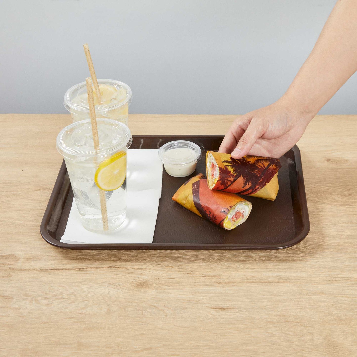 Chef 101 No PFAS Added Kraft Paper Food Wrap and Basket Liner - California Sunshine, Greaseproof, Compostable - 12" x 12" - 200 count box
