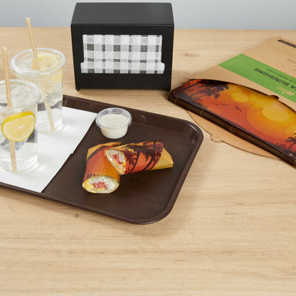 Chef 101 No PFAS Added Kraft Paper Food Wrap and Basket Liner - California Sunshine, Greaseproof, Compostable - 12" x 12" - 2000 count box