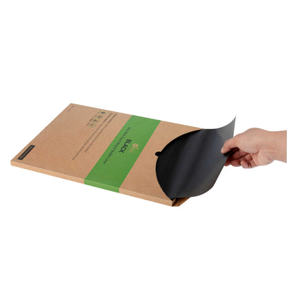 Chef 101 No PFAS Added Black Paper Food Wrap and Basket Liner - Greaseproof, Compostable - 15" x 11" - 200 count box