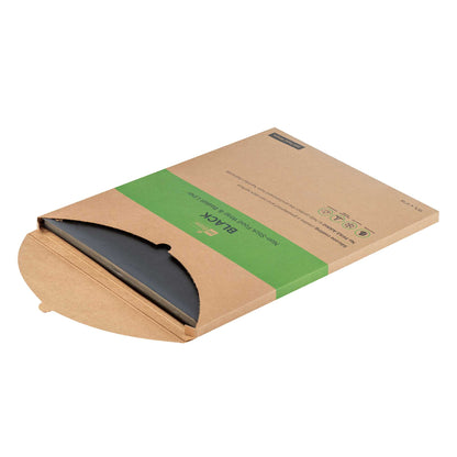 Chef 101 No PFAS Added Black Paper Food Wrap and Basket Liner - Greaseproof, Compostable - 15" x 11" - 200 count box