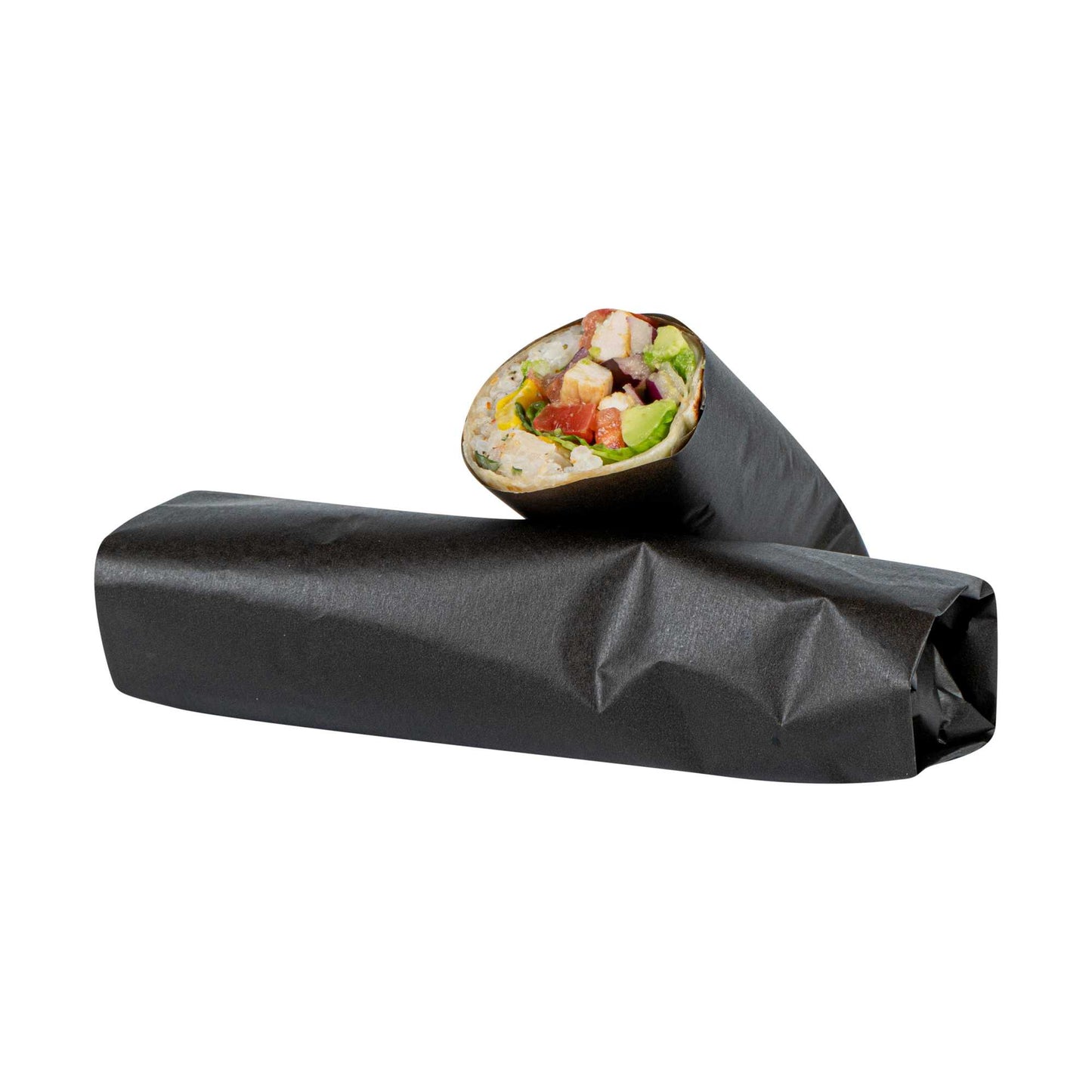 Chef 101 No PFAS Added Black Paper Food Wrap and Basket Liner - Greaseproof, Compostable - 15" x 11" - 2000 count box