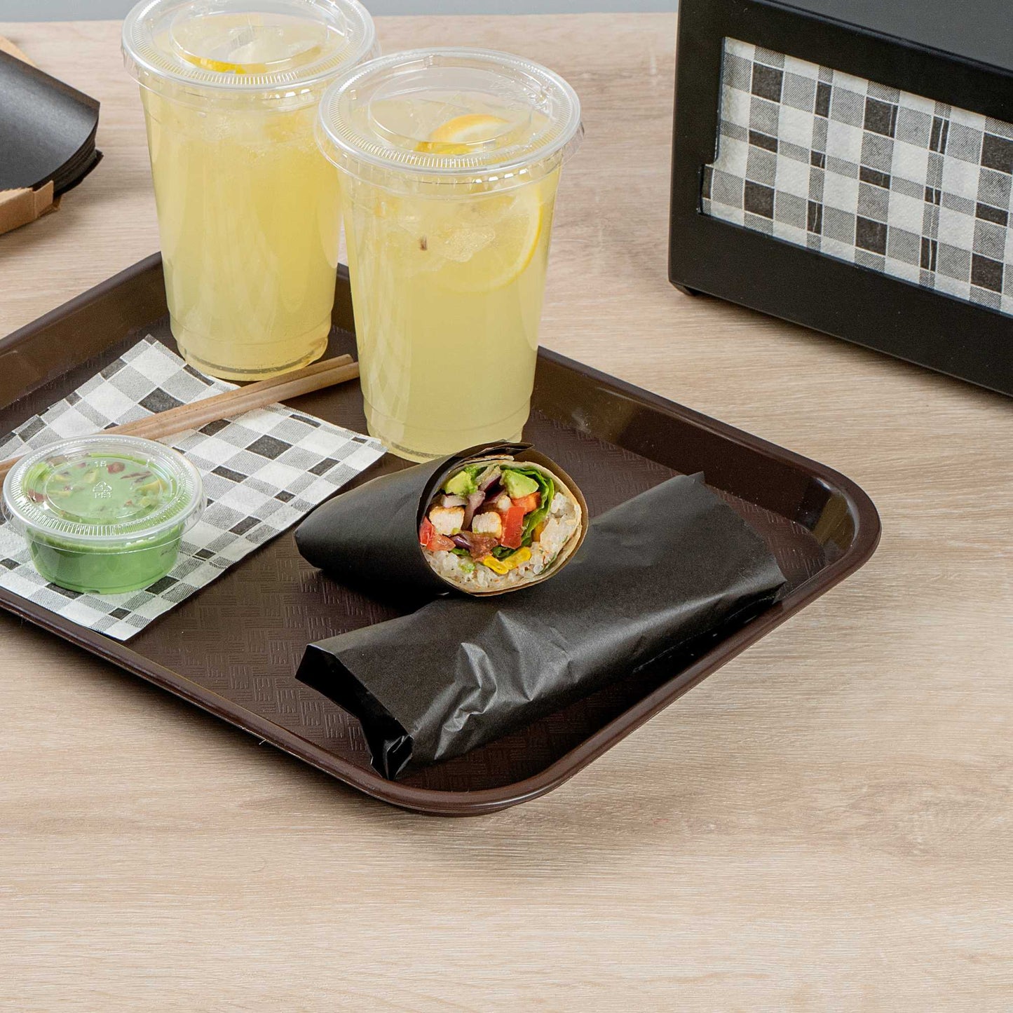 Chef 101 No PFAS Added Black Paper Food Wrap and Basket Liner - Greaseproof, Compostable - 15" x 11" - 2000 count box