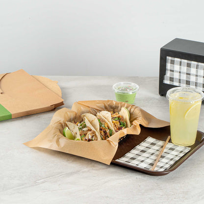 Chef 101 No PFAS Added Kraft Paper Food Wrap and Basket Liner - Greaseproof - 15" x 11" - 200 count box