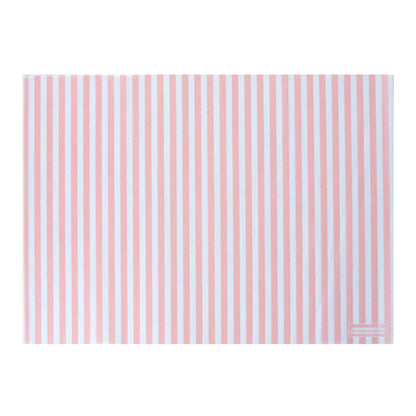 Chef 101 No PFAS Added Pink and White Stripe Paper Food Wrap and Basket Liner - Greaseproof, Compostable - 15" x 11" - 200 count box