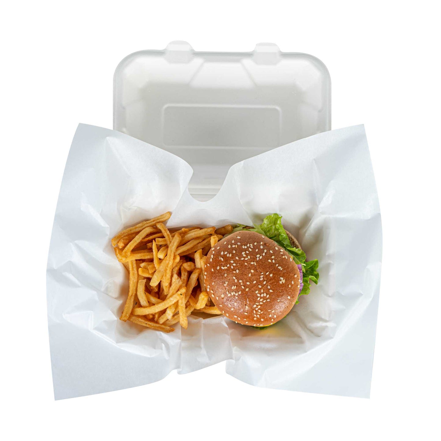 Chef 101 No PFAS Added White Paper Food Wrap and Basket Liner - Greaseproof, Compostable - 15" x 11" - 200 count box