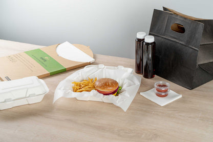 Chef 101 No PFAS Added White Paper Food Wrap and Basket Liner - Greaseproof, Compostable - 15" x 11" - 200 count box